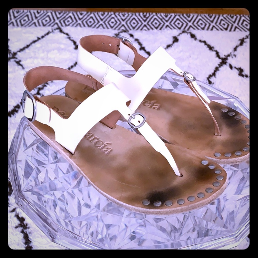 Pedro Garcia Zaira Sandal Glossy White